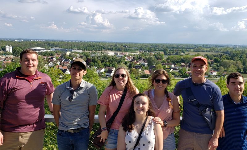 Students in Freising, Germany on an exchange program