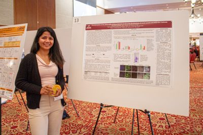 Bhaswati Chowdhury poses with her poster