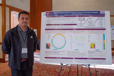 Rakib Ehsan poses with his poster