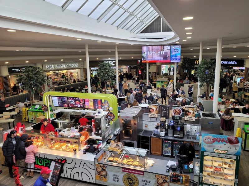 A mall food court