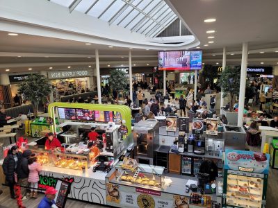 A mall food court